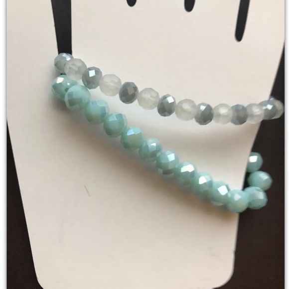 ERIMISH LOT OF 2 ELASTIC BRACELETS IN BLUE TONES - SIGNED - Picture 5 of 5